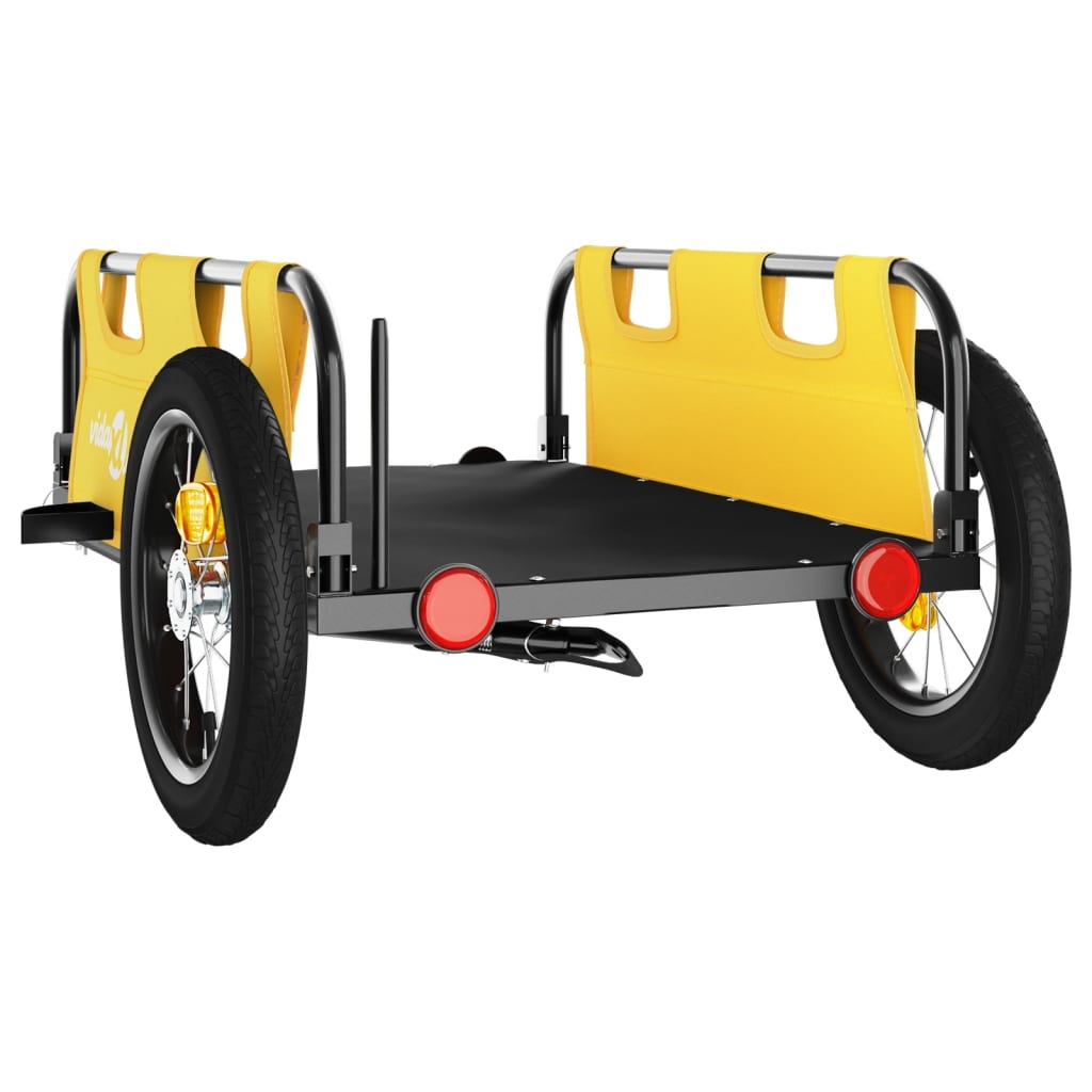 Bicycle Trailer Yellow Oxford Fabric and Iron