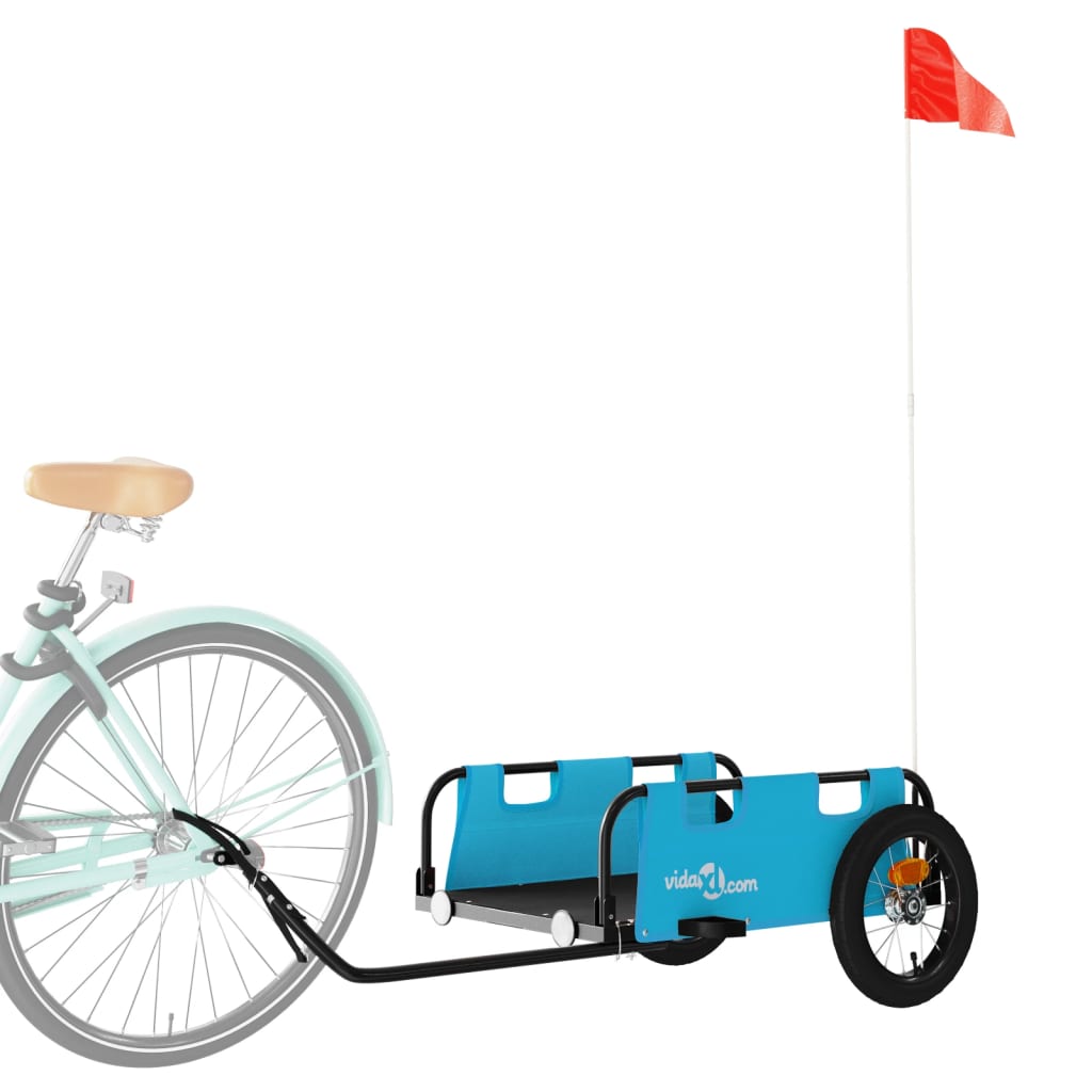 Bicycle Trailer Blue Oxford Fabric and Iron