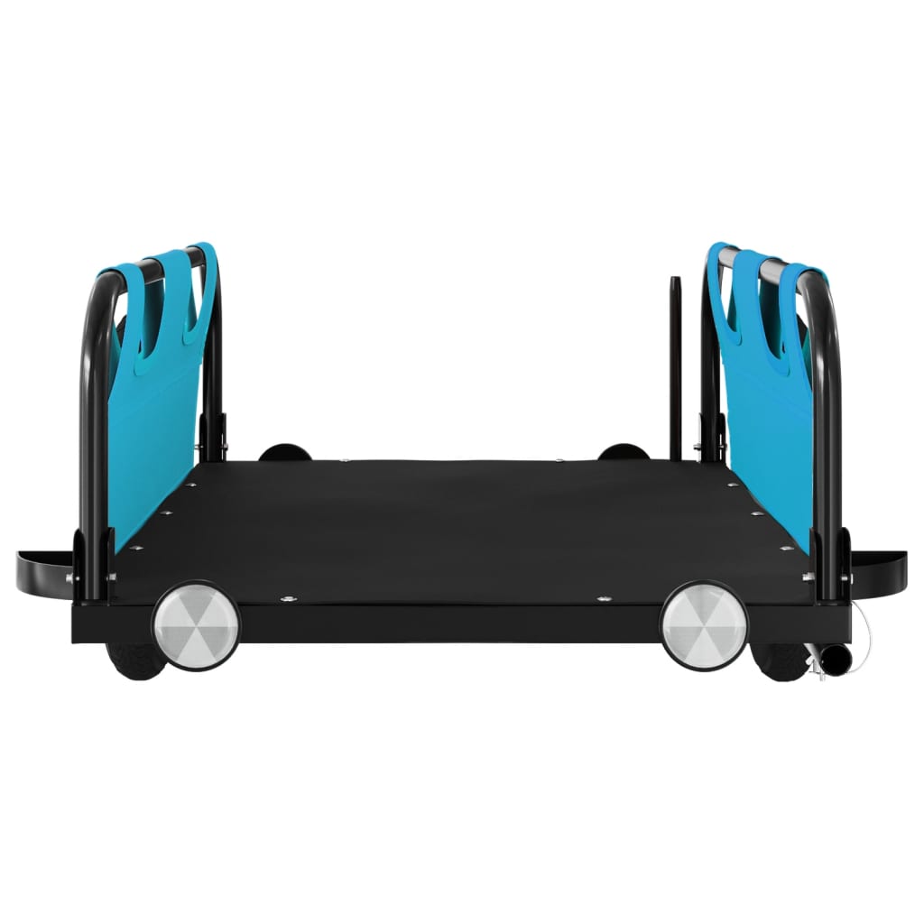 Bicycle Trailer Blue Oxford Fabric and Iron
