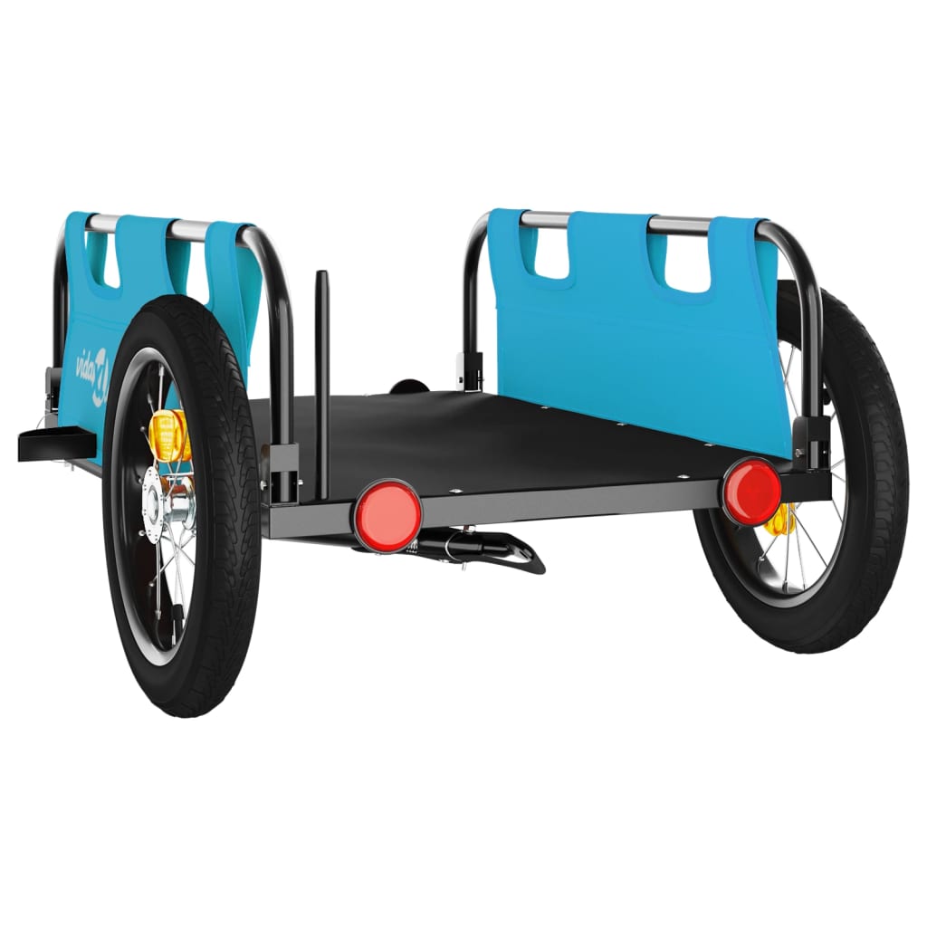 Bicycle Trailer Blue Oxford Fabric and Iron