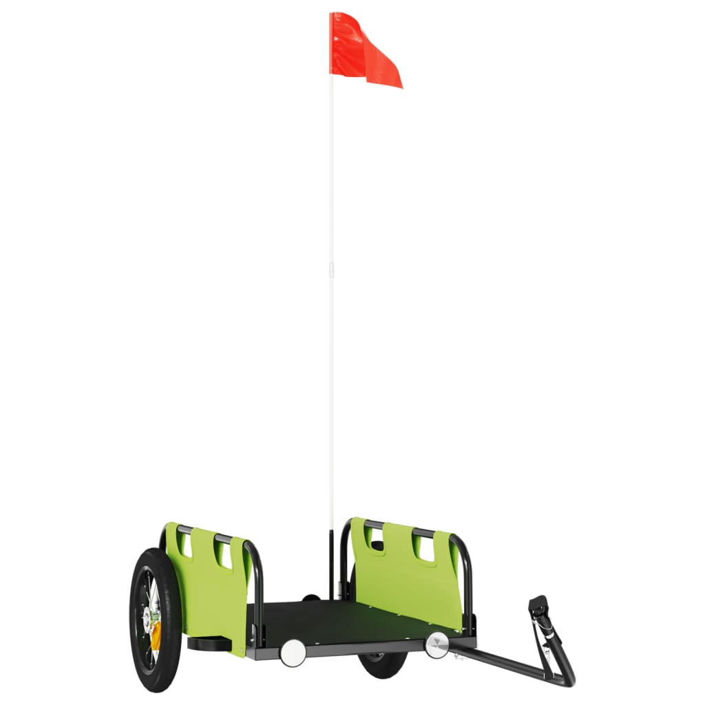 Bicycle Trailer Green Oxford Fabric and Iron