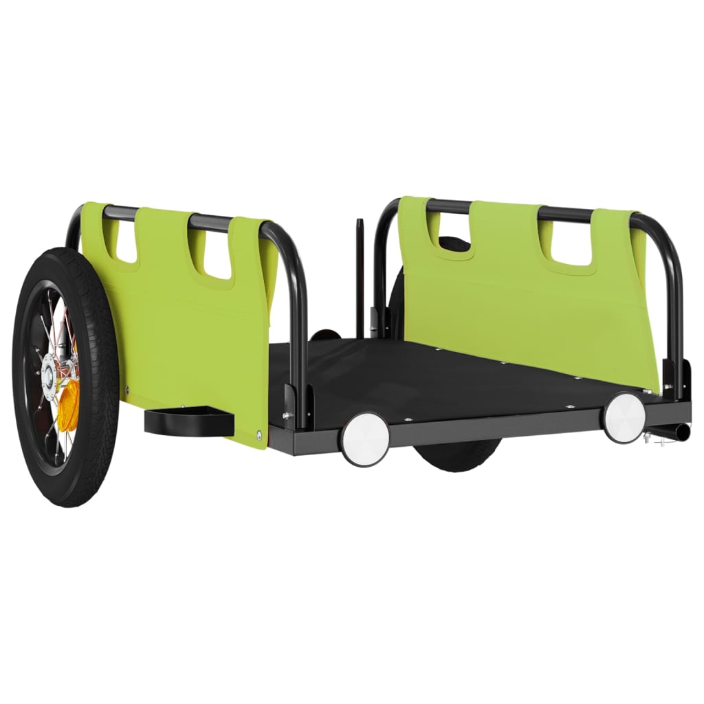 Bicycle Trailer Green Oxford Fabric and Iron