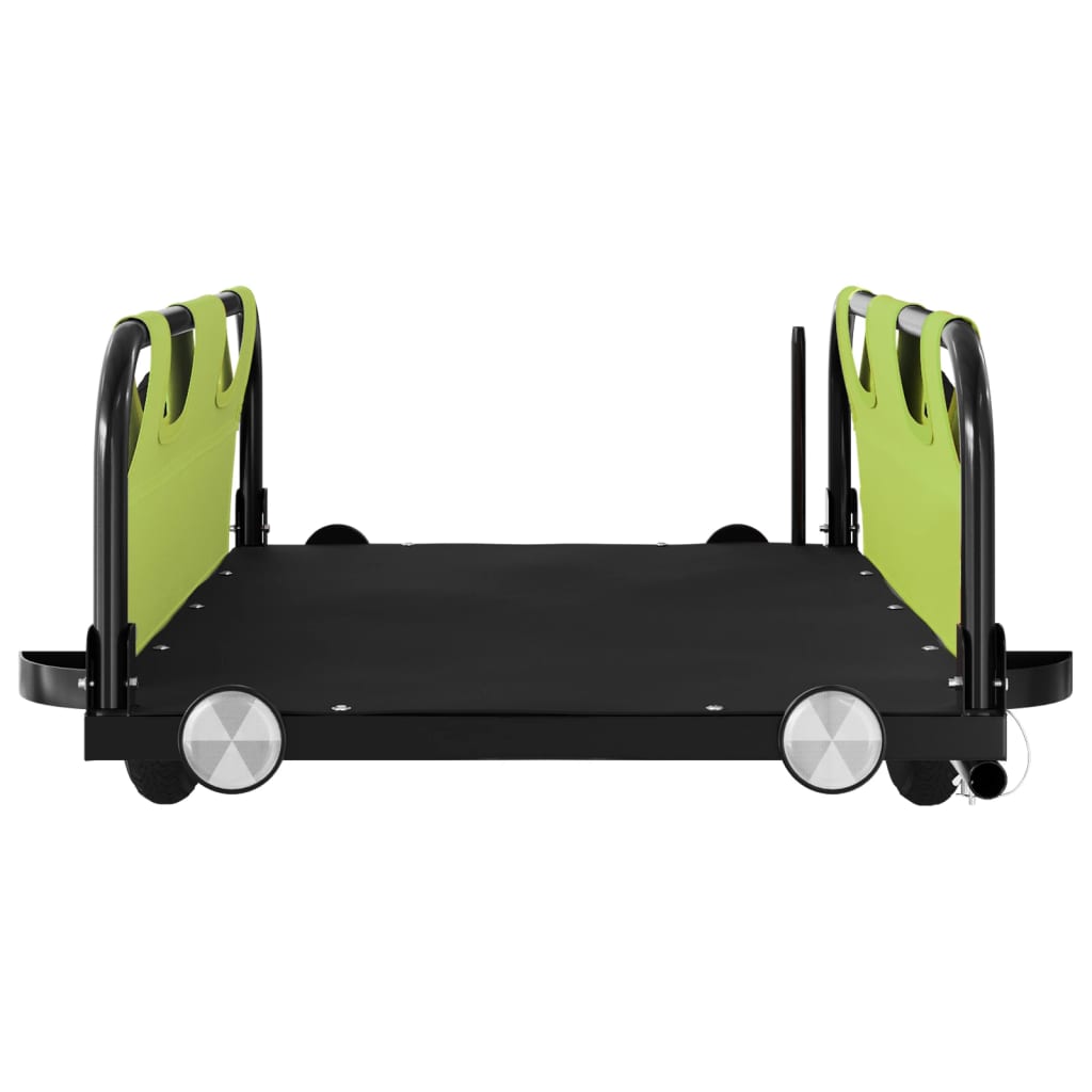 Bicycle Trailer Green Oxford Fabric and Iron