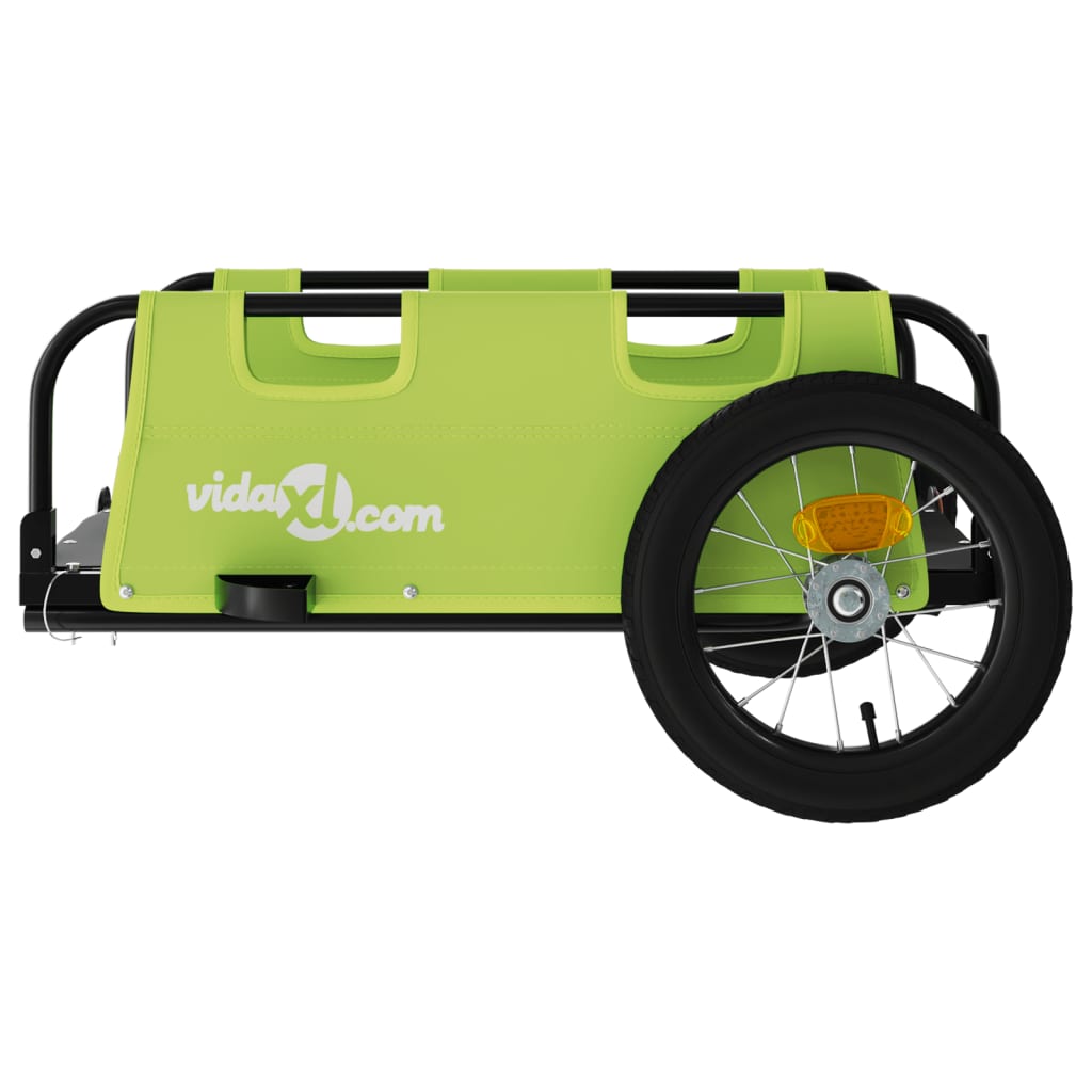 Bicycle Trailer Green Oxford Fabric and Iron