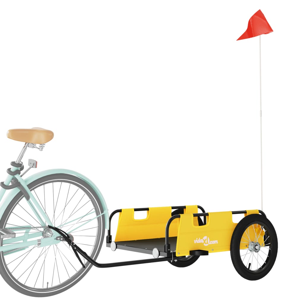 Bicycle Trailer Yellow Oxford Fabric and Iron