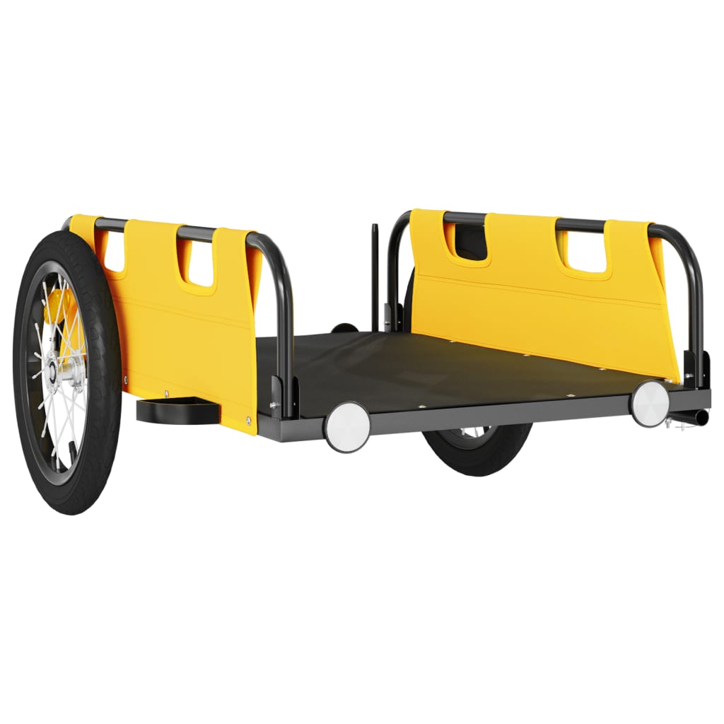 Bicycle Trailer Yellow Oxford Fabric and Iron