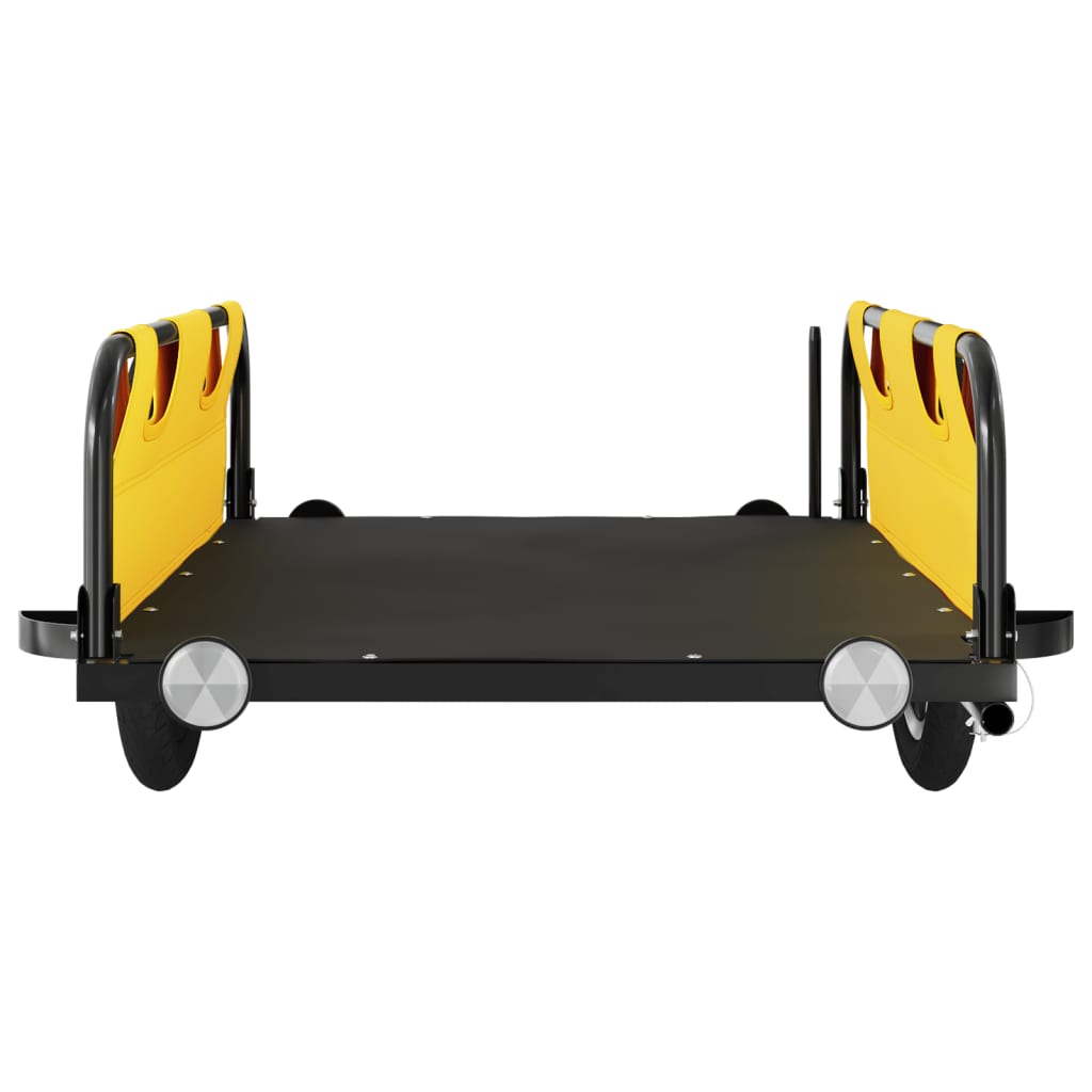 Bicycle Trailer Yellow Oxford Fabric and Iron