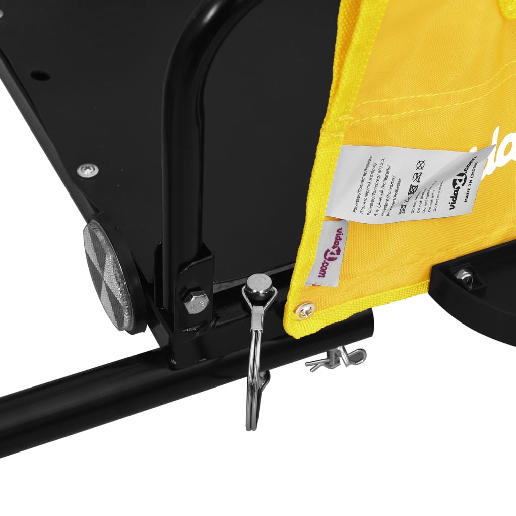 Bicycle Trailer Yellow Oxford Fabric and Iron