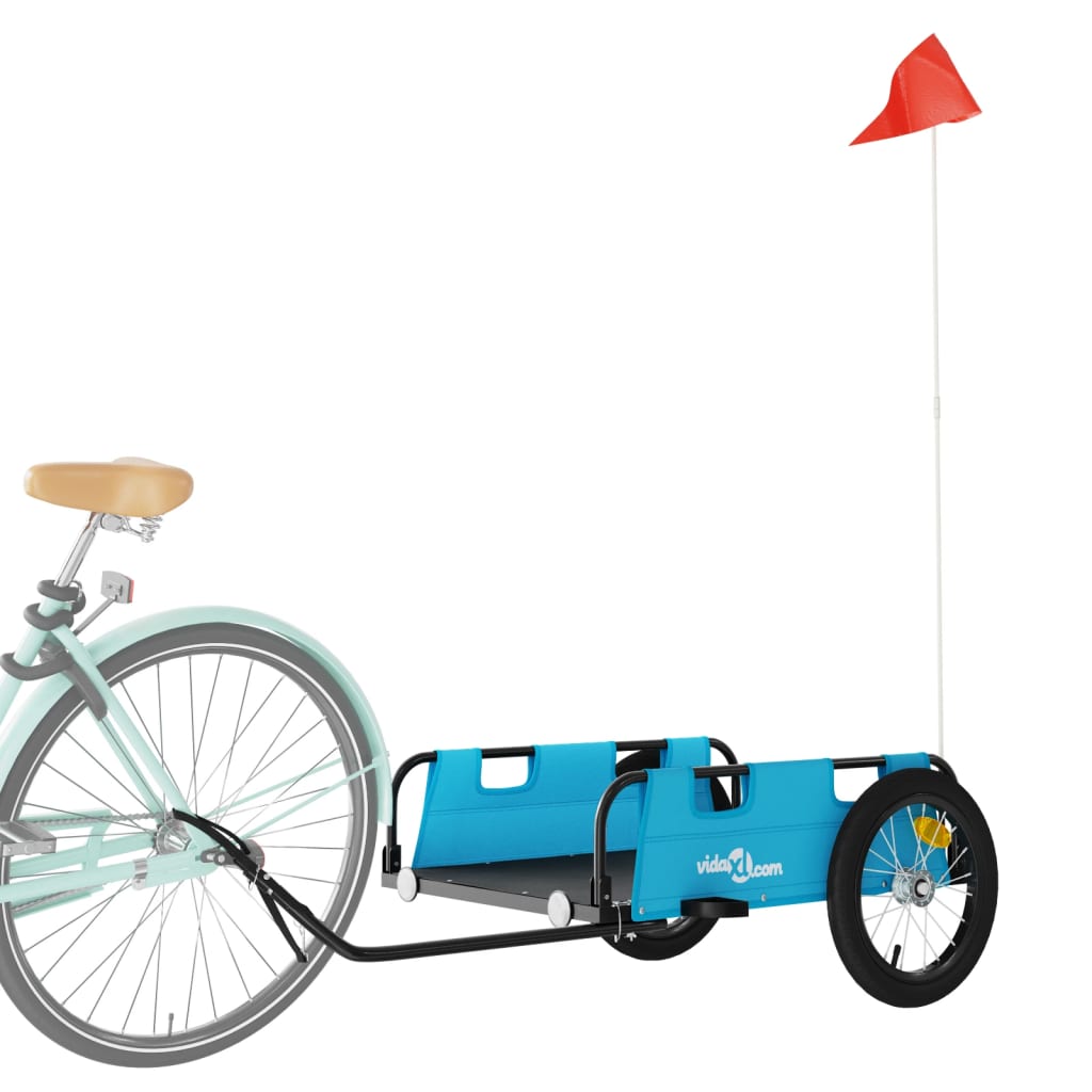 Bicycle Trailer Blue Oxford Fabric and Iron