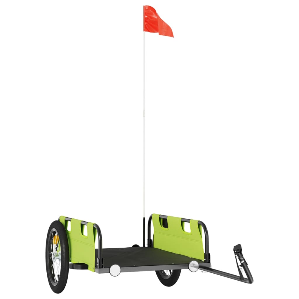 Bicycle Trailer Green Oxford Fabric and Iron