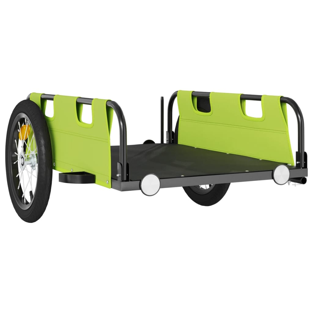 Bicycle Trailer Green Oxford Fabric and Iron