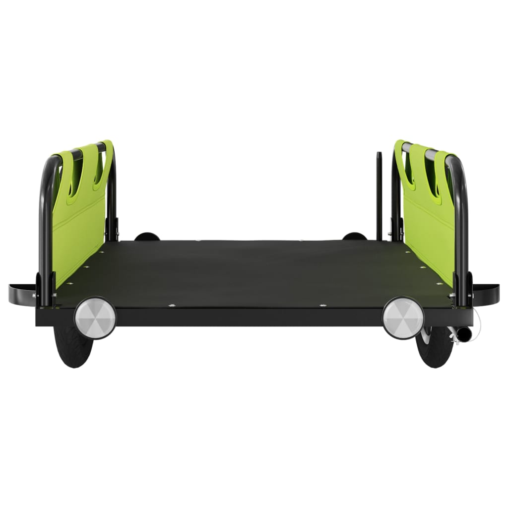 Bicycle Trailer Green Oxford Fabric and Iron