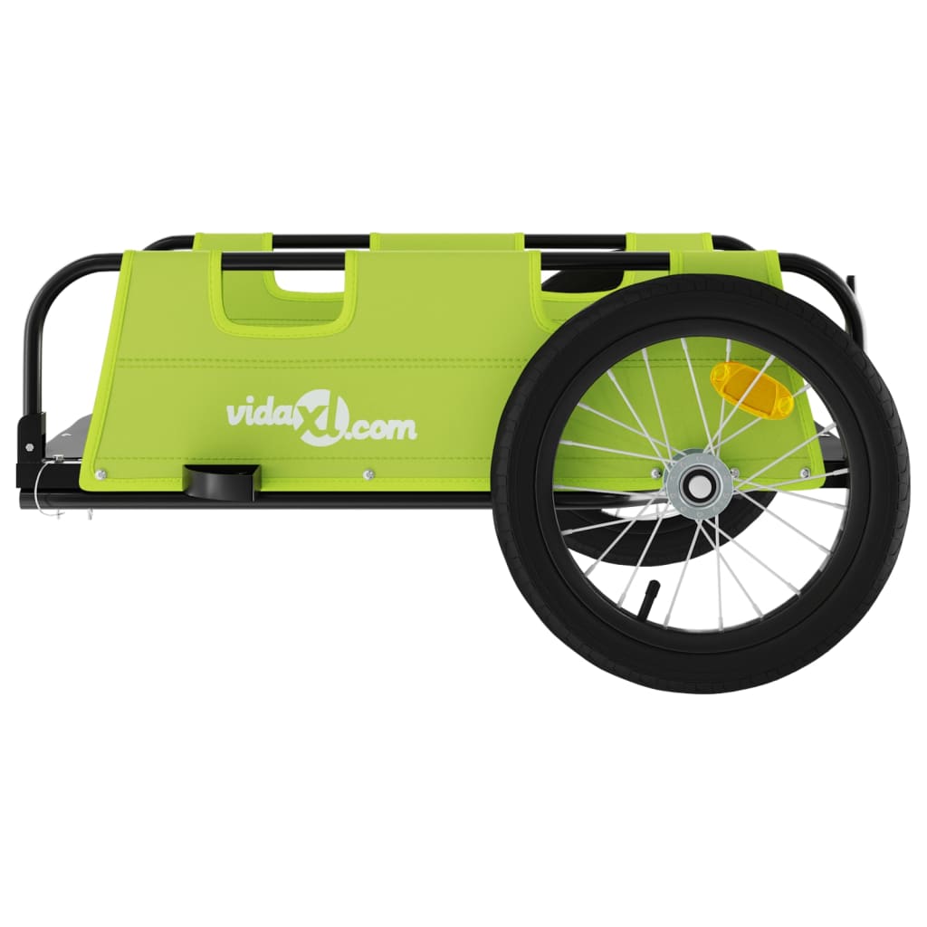 Bicycle Trailer Green Oxford Fabric and Iron