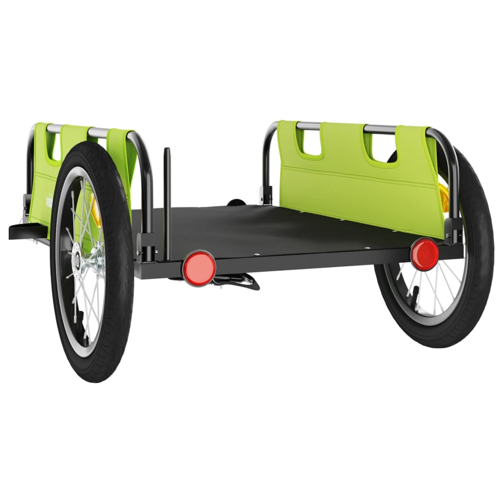 Bicycle Trailer Green Oxford Fabric and Iron