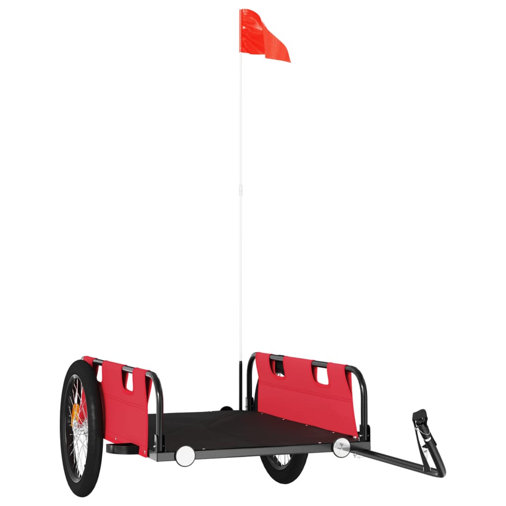 Bicycle Trailer Red Oxford Fabric and Iron