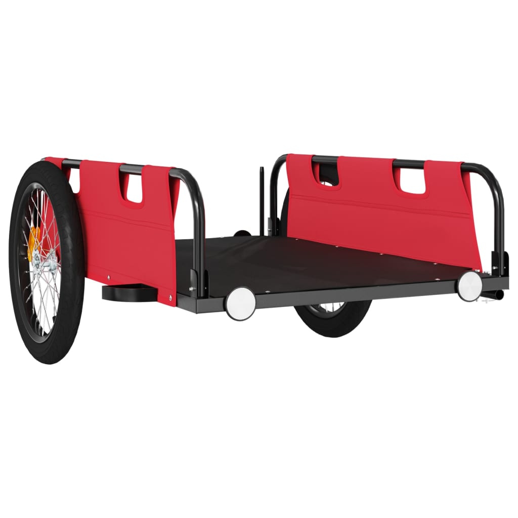 Bicycle Trailer Red Oxford Fabric and Iron