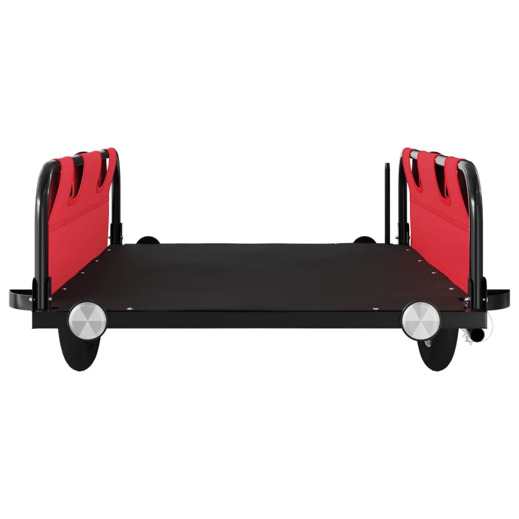 Bicycle Trailer Red Oxford Fabric and Iron