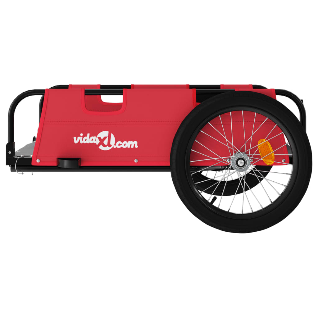 Bicycle Trailer Red Oxford Fabric and Iron
