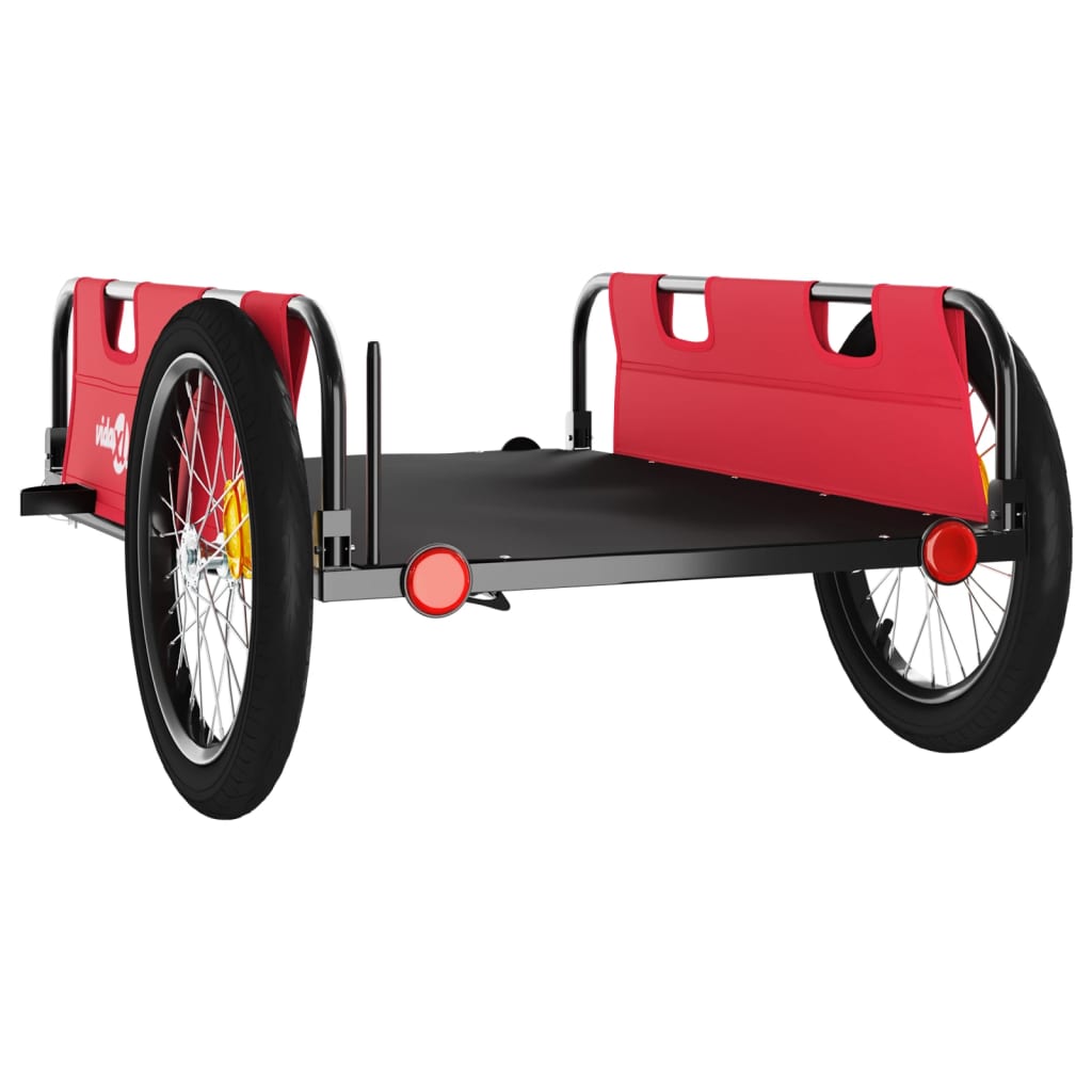 Bicycle Trailer Red Oxford Fabric and Iron