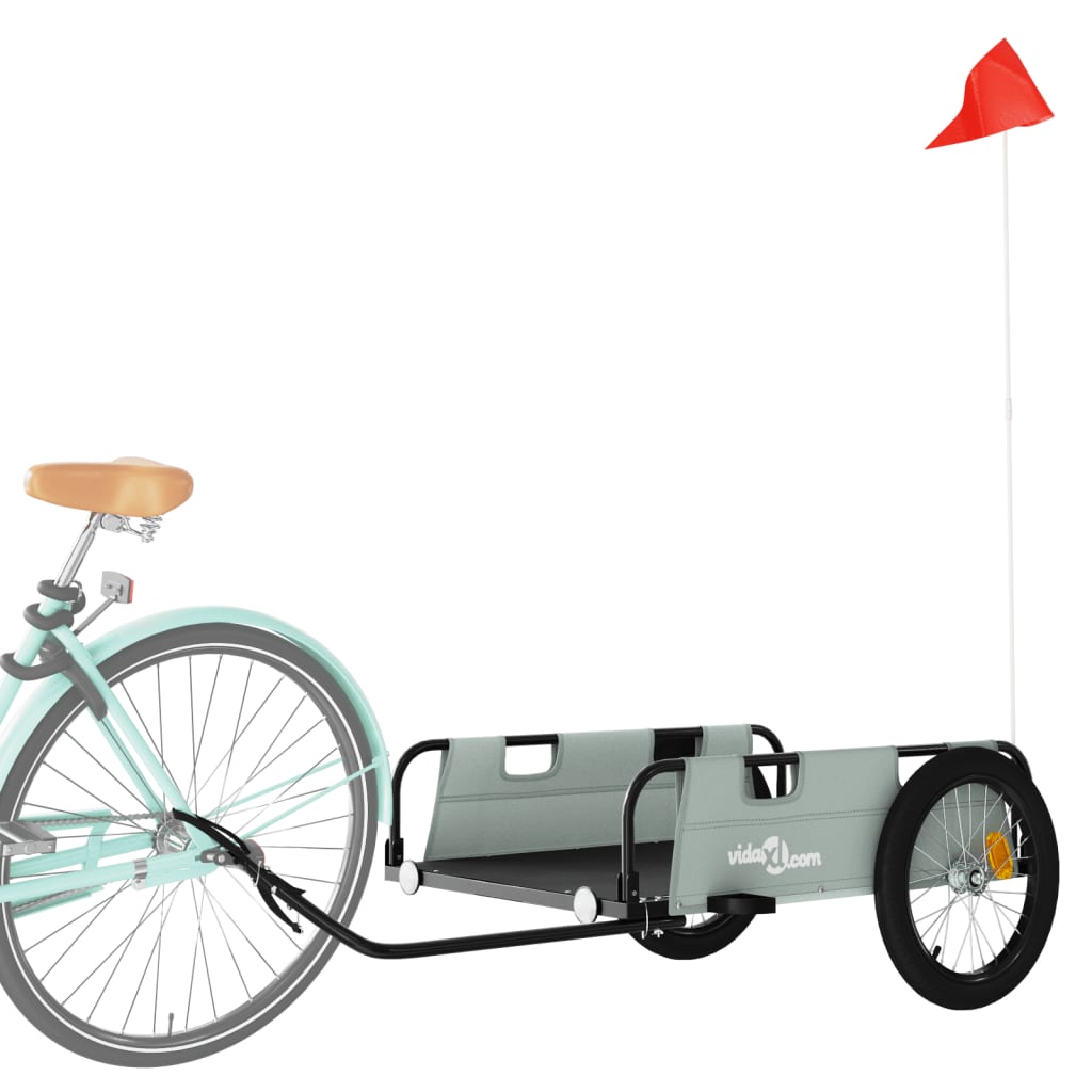 Bicycle Trailer Gray Oxford Fabric and Iron