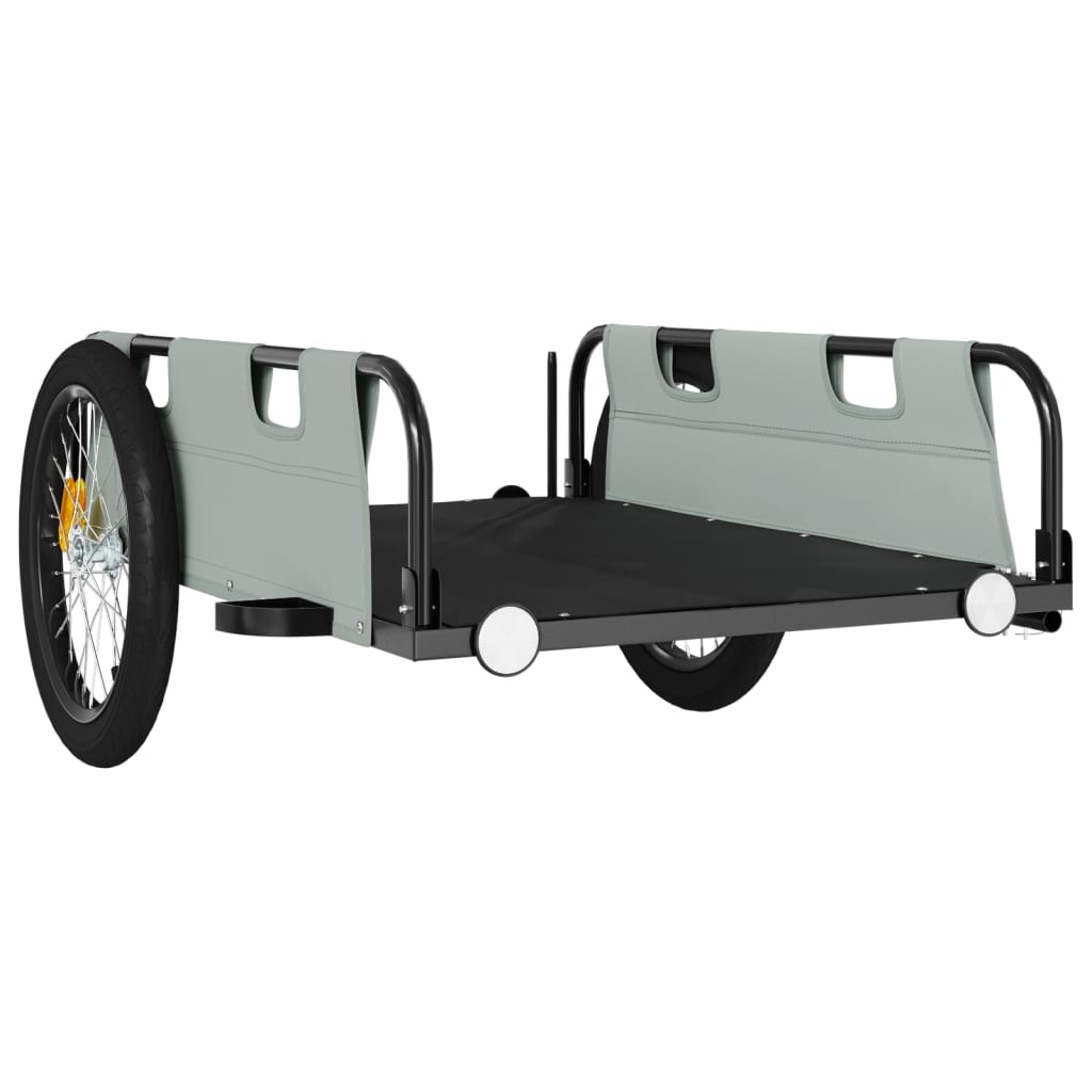 Bicycle Trailer Gray Oxford Fabric and Iron