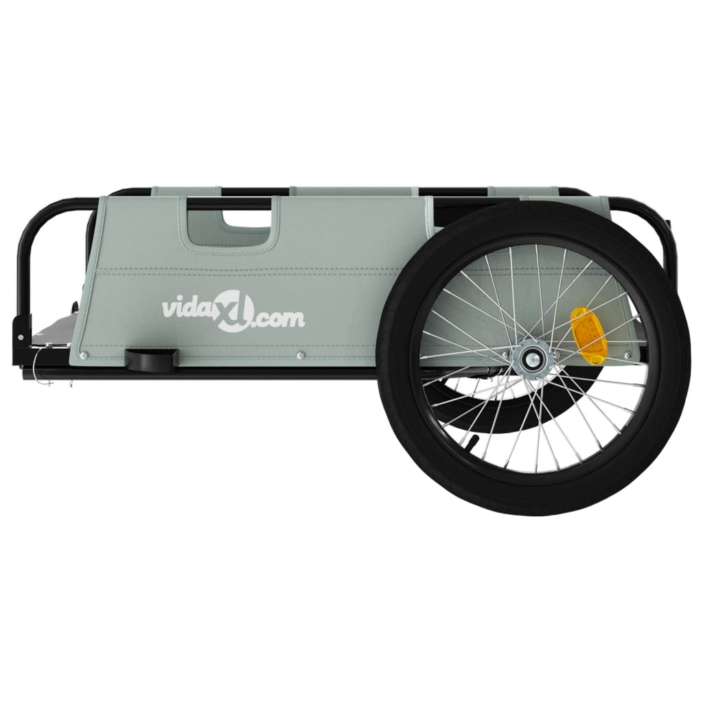 Bicycle Trailer Gray Oxford Fabric and Iron