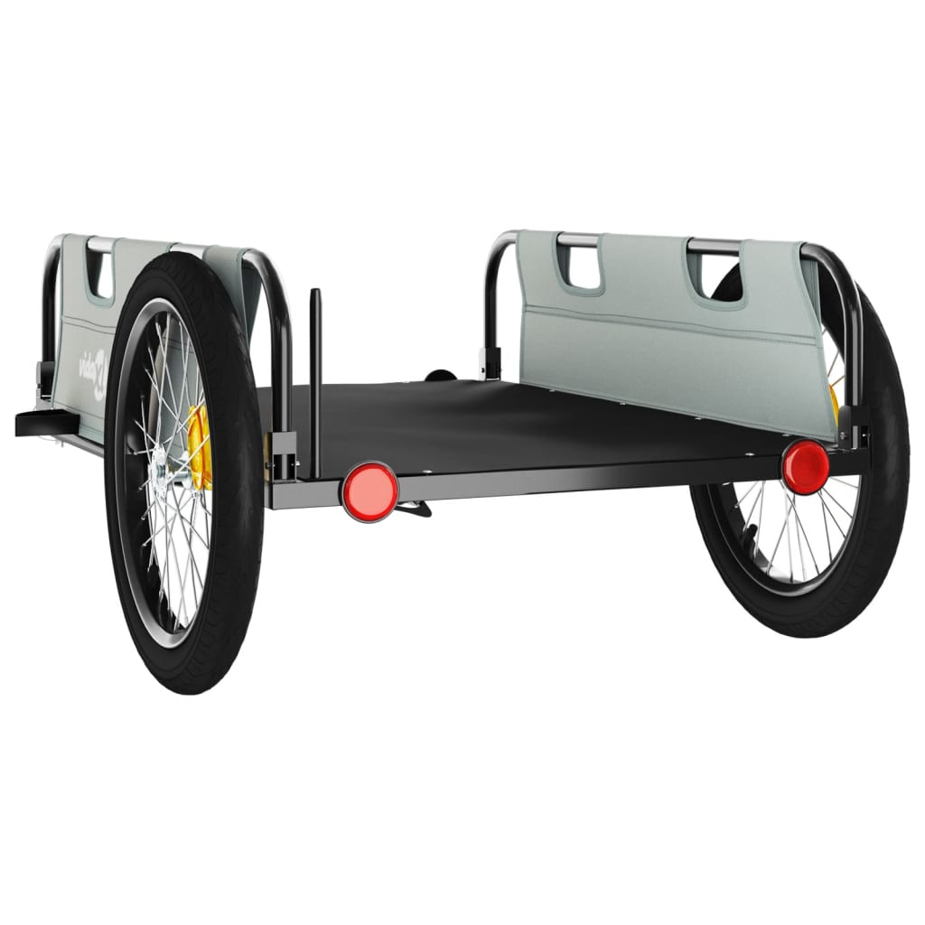 Bicycle Trailer Gray Oxford Fabric and Iron