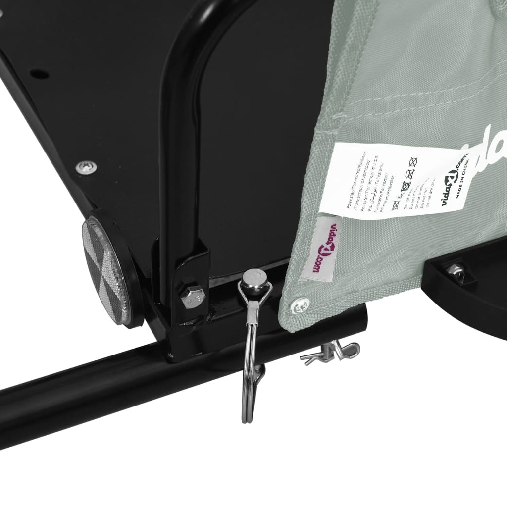 Bicycle Trailer Gray Oxford Fabric and Iron