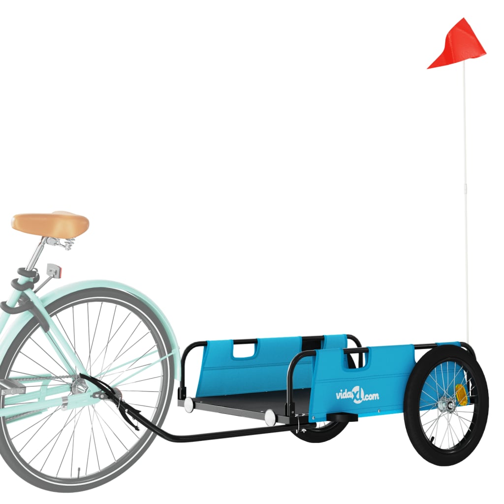 Bicycle Trailer Blue Oxford Fabric and Iron