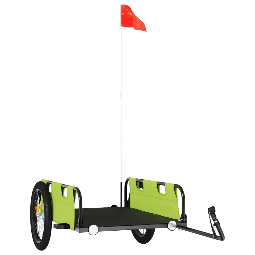 Bicycle Trailer Green Oxford Fabric and Iron