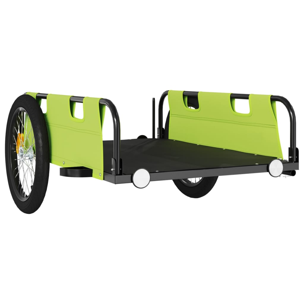 Bicycle Trailer Green Oxford Fabric and Iron