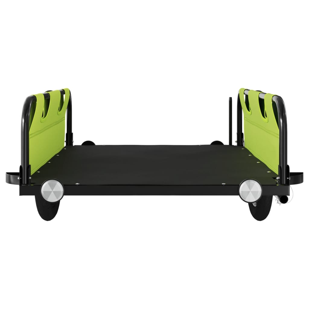 Bicycle Trailer Green Oxford Fabric and Iron