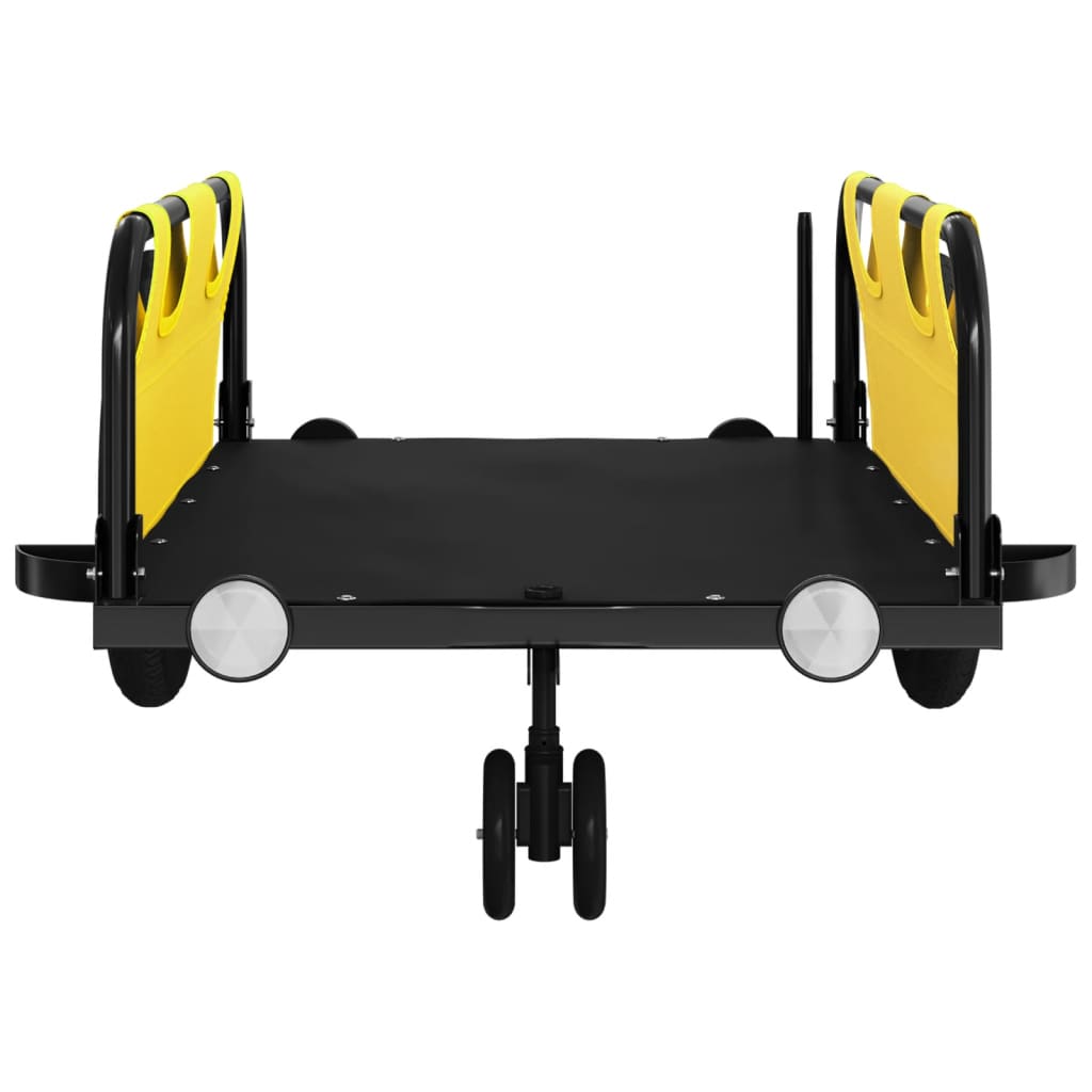 Bicycle Trailer Yellow Oxford Fabric and Iron