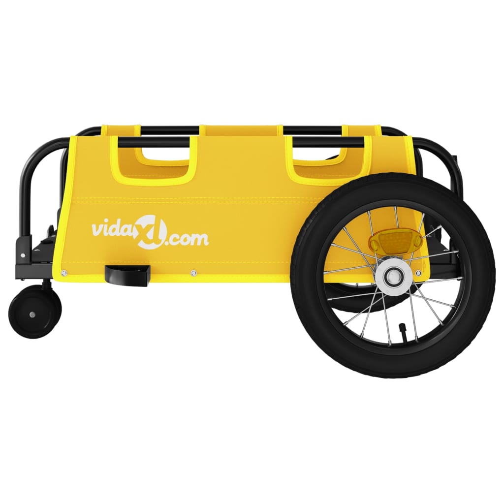 Bicycle Trailer Yellow Oxford Fabric and Iron