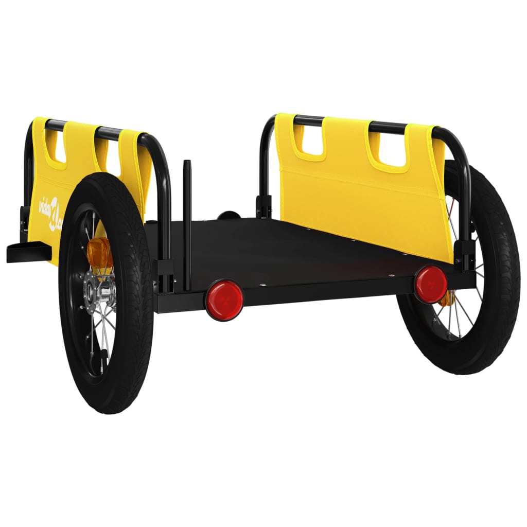 Bicycle Trailer Yellow Oxford Fabric and Iron