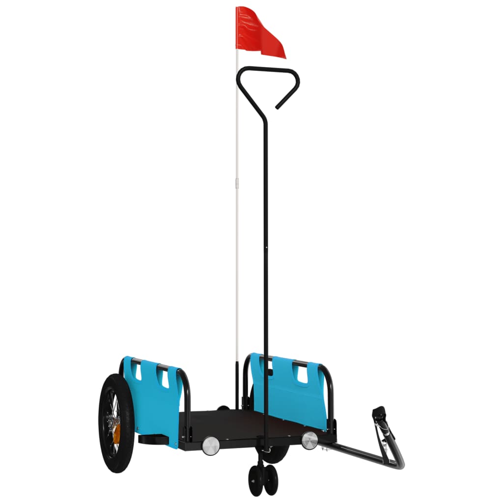 Bicycle Trailer Blue Oxford Fabric and Iron