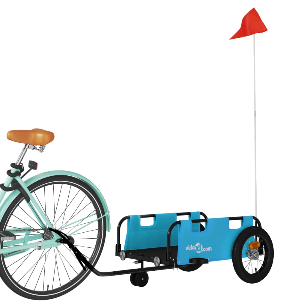 Bicycle Trailer Blue Oxford Fabric and Iron