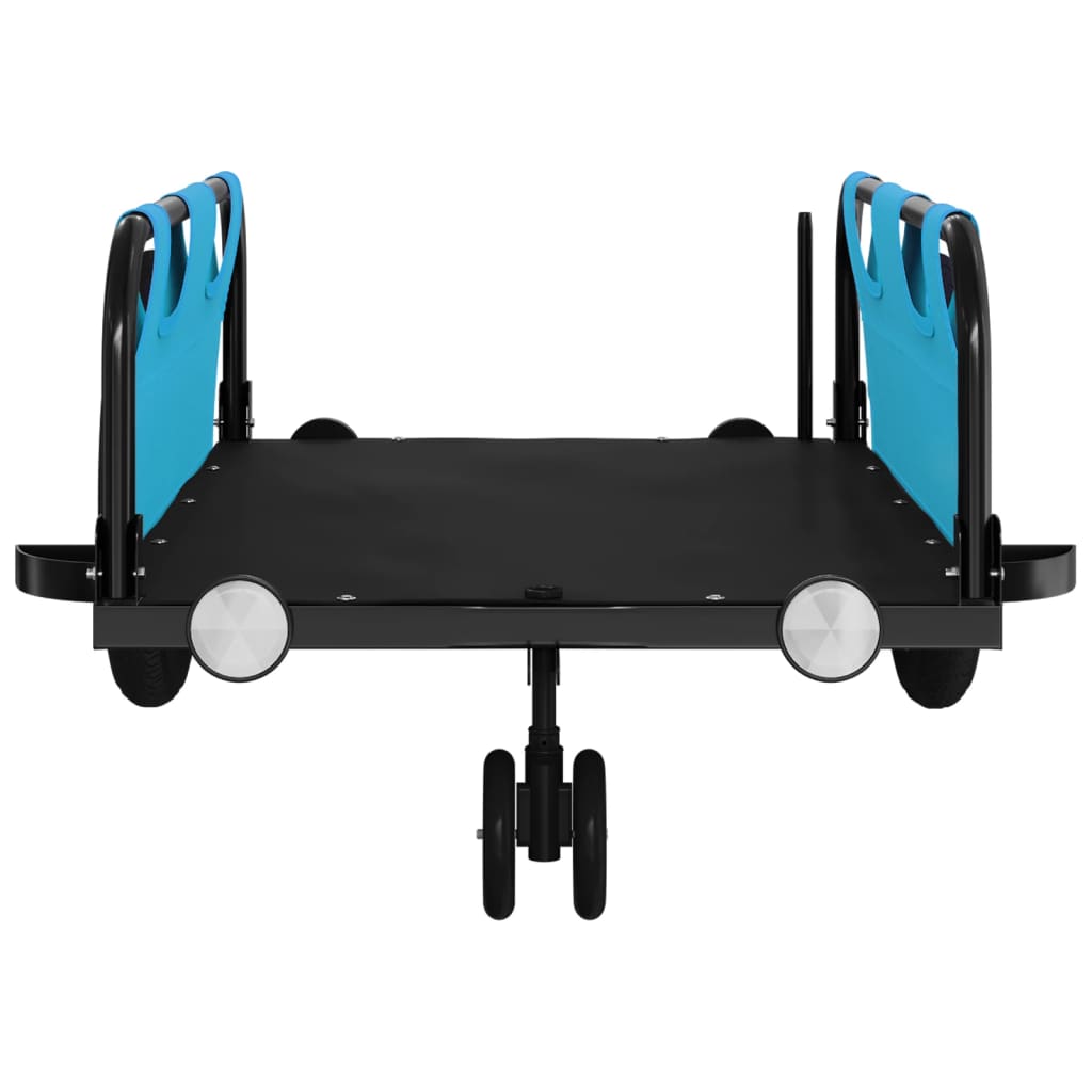 Bicycle Trailer Blue Oxford Fabric and Iron
