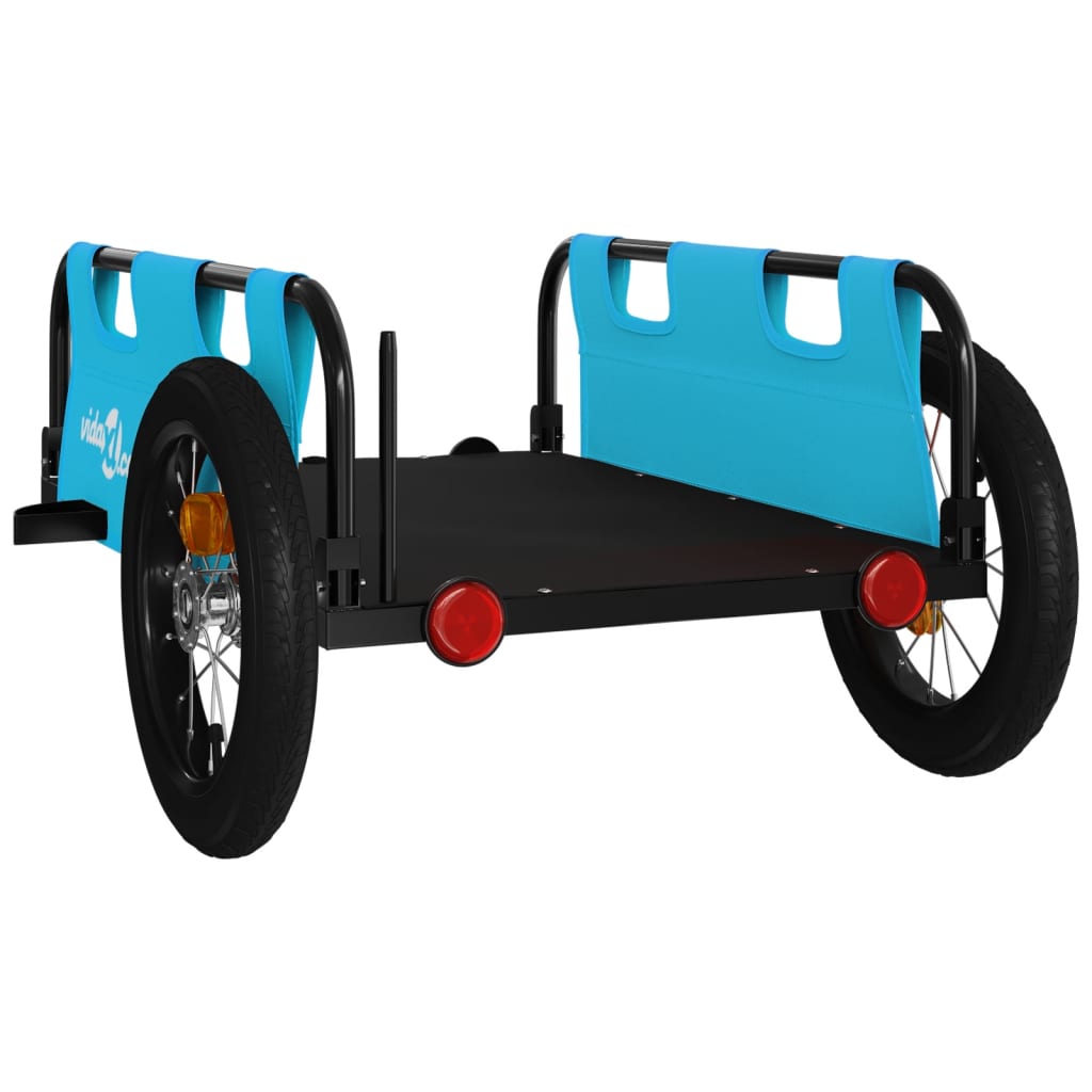 Bicycle Trailer Blue Oxford Fabric and Iron