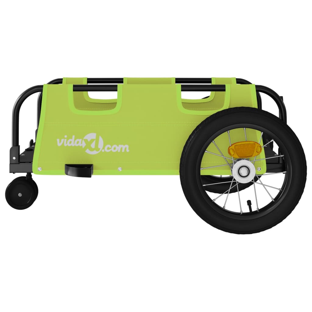 Bicycle Trailer Green Oxford Fabric and Iron