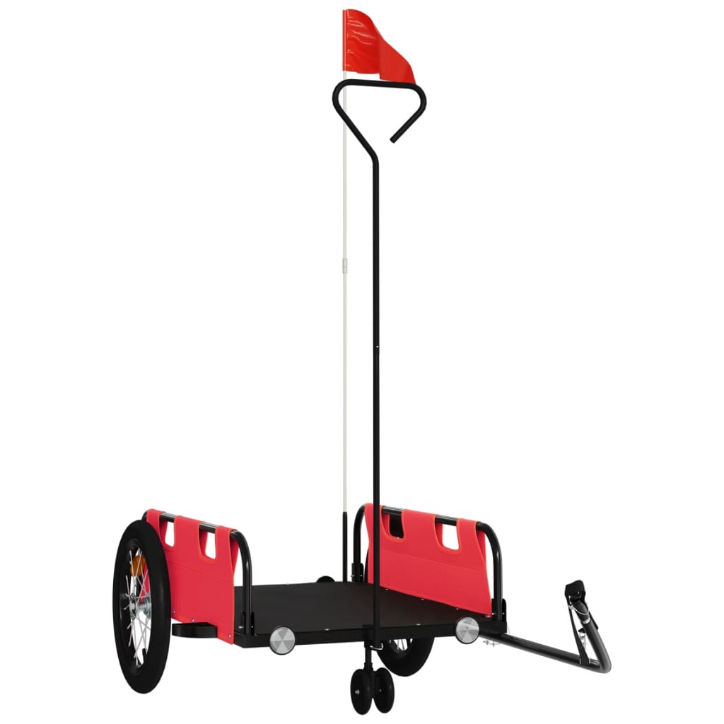 Bicycle Trailer Red Oxford Fabric and Iron