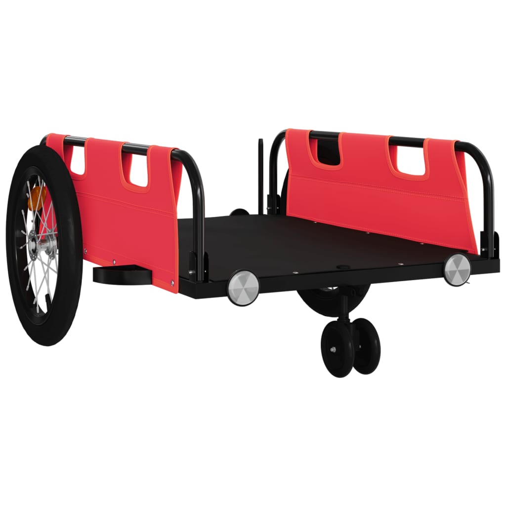 Bicycle Trailer Red Oxford Fabric and Iron