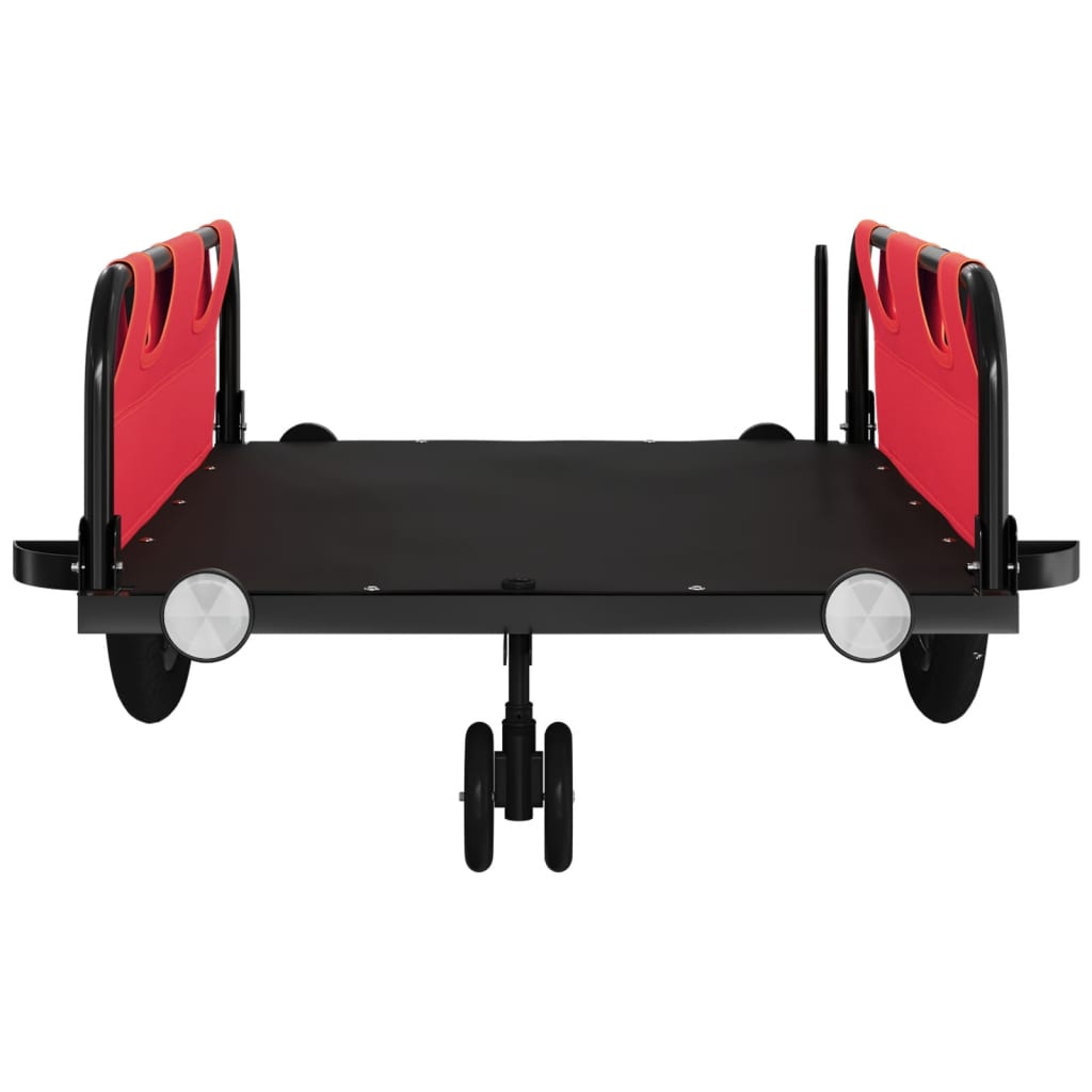 Bicycle Trailer Red Oxford Fabric and Iron
