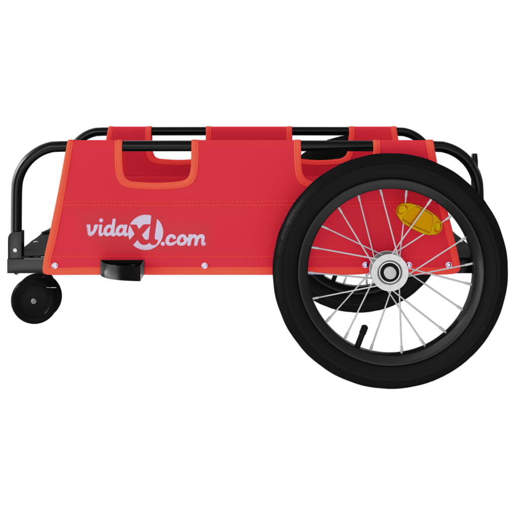 Bicycle Trailer Red Oxford Fabric and Iron