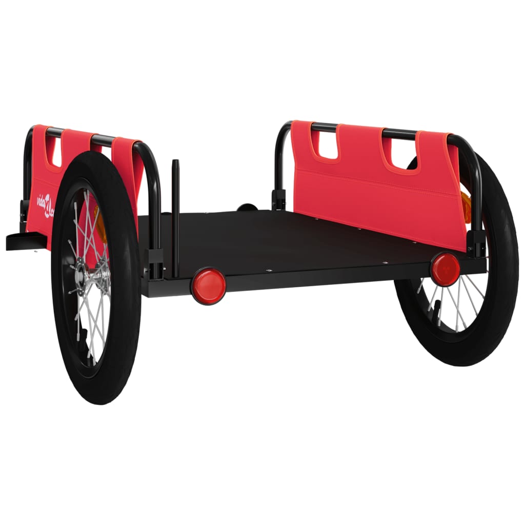 Bicycle Trailer Red Oxford Fabric and Iron