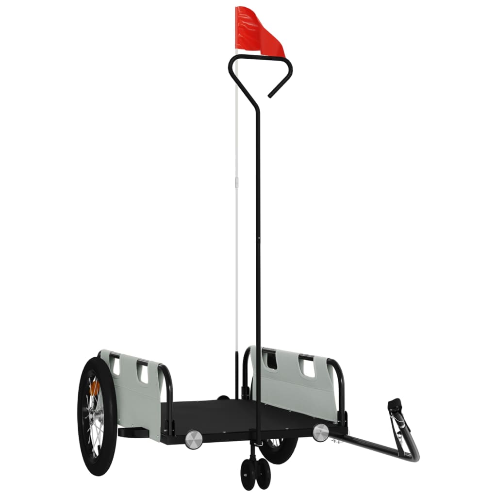 Bicycle Trailer Gray Oxford Fabric and Iron