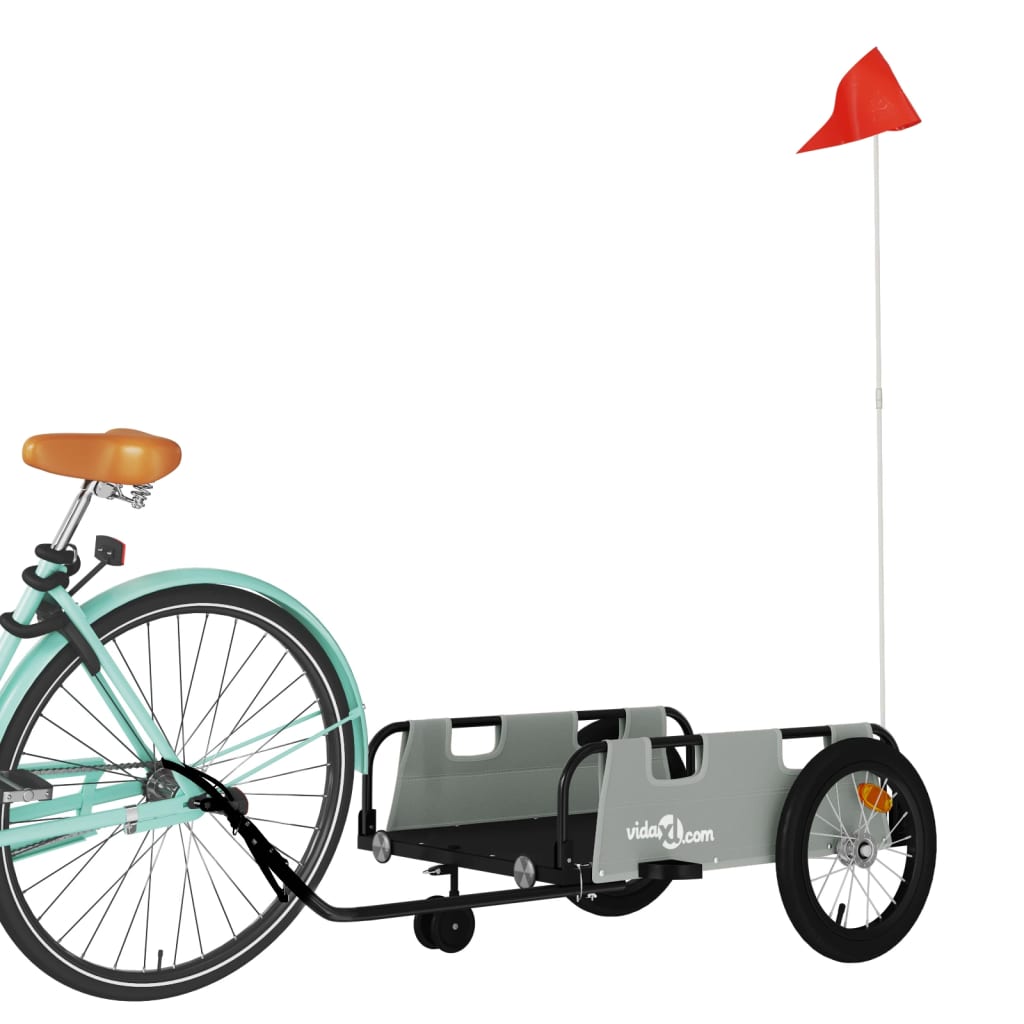 Bicycle Trailer Gray Oxford Fabric and Iron