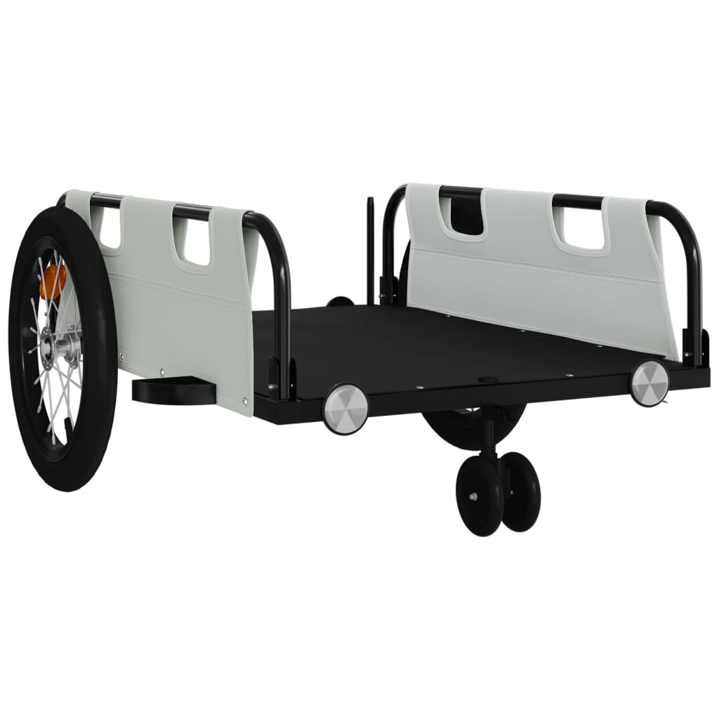 Bicycle Trailer Gray Oxford Fabric and Iron