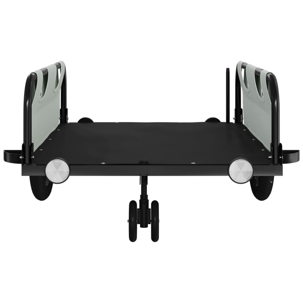 Bicycle Trailer Gray Oxford Fabric and Iron