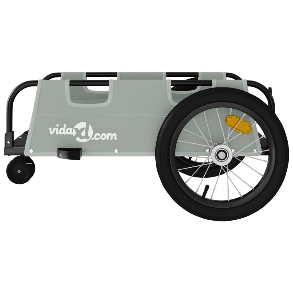 Bicycle Trailer Gray Oxford Fabric and Iron